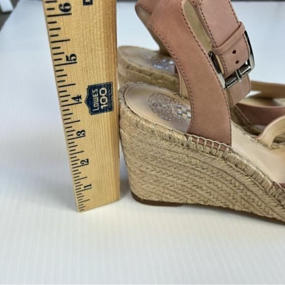 VINCE CAMUTO WOMENS MEEHAN TAN ESPADRILLE WEDGE SANDAL SIZE 10M - Picture 12 of 13